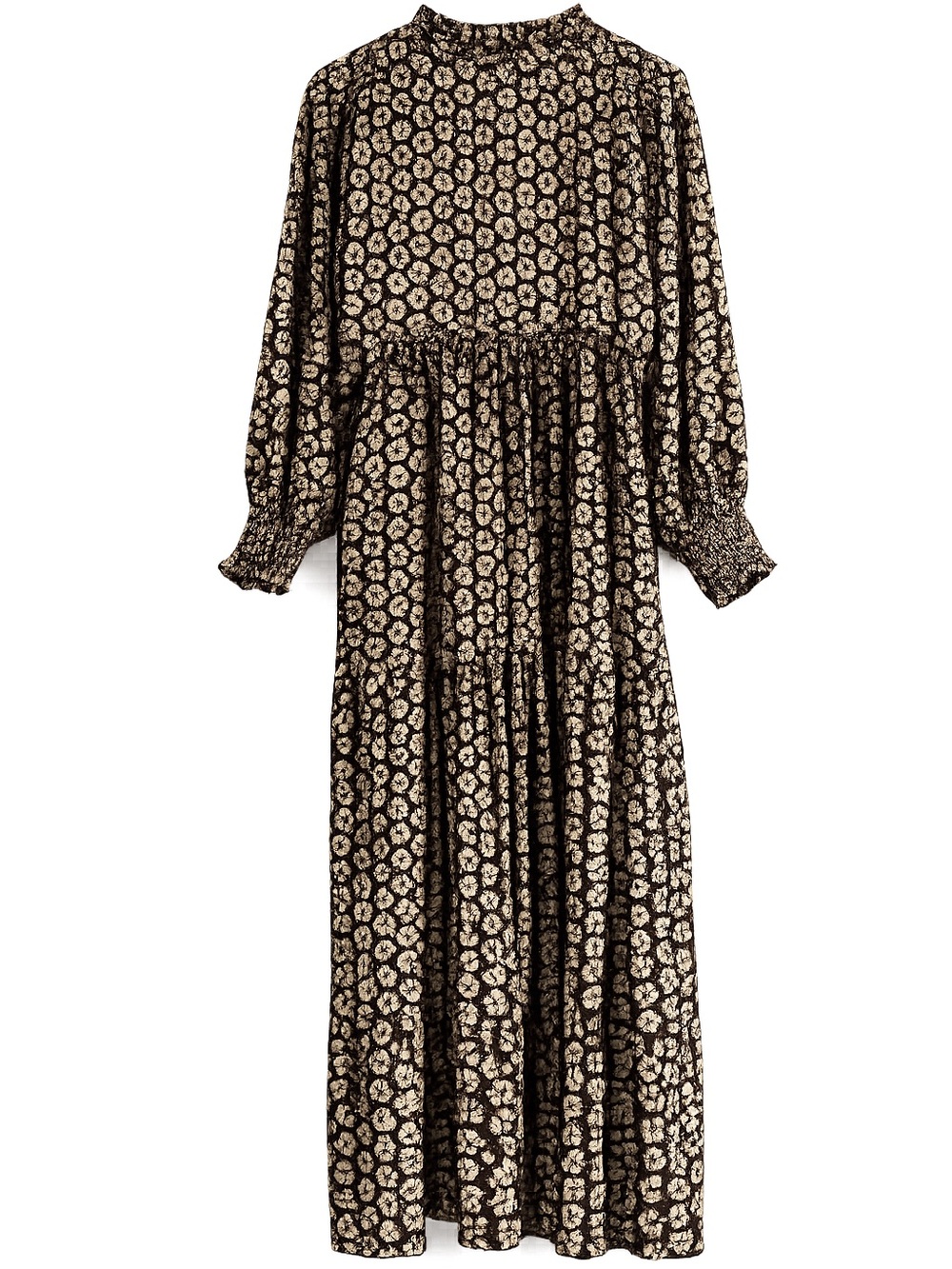 ANTHROPOLOGIE KINGA CSILLA COTTON JOSEFINA FLORAL PYNE MAXI BALOON BOHO DRESS S - Picture 6 of 10